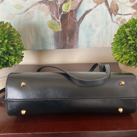 DIVINA FIRENZE TAMARA 🖤BLACK🖤 GENUINE LEATHER SHOULDER BAG 🌟EUC🌟 - Picture 8 of 16